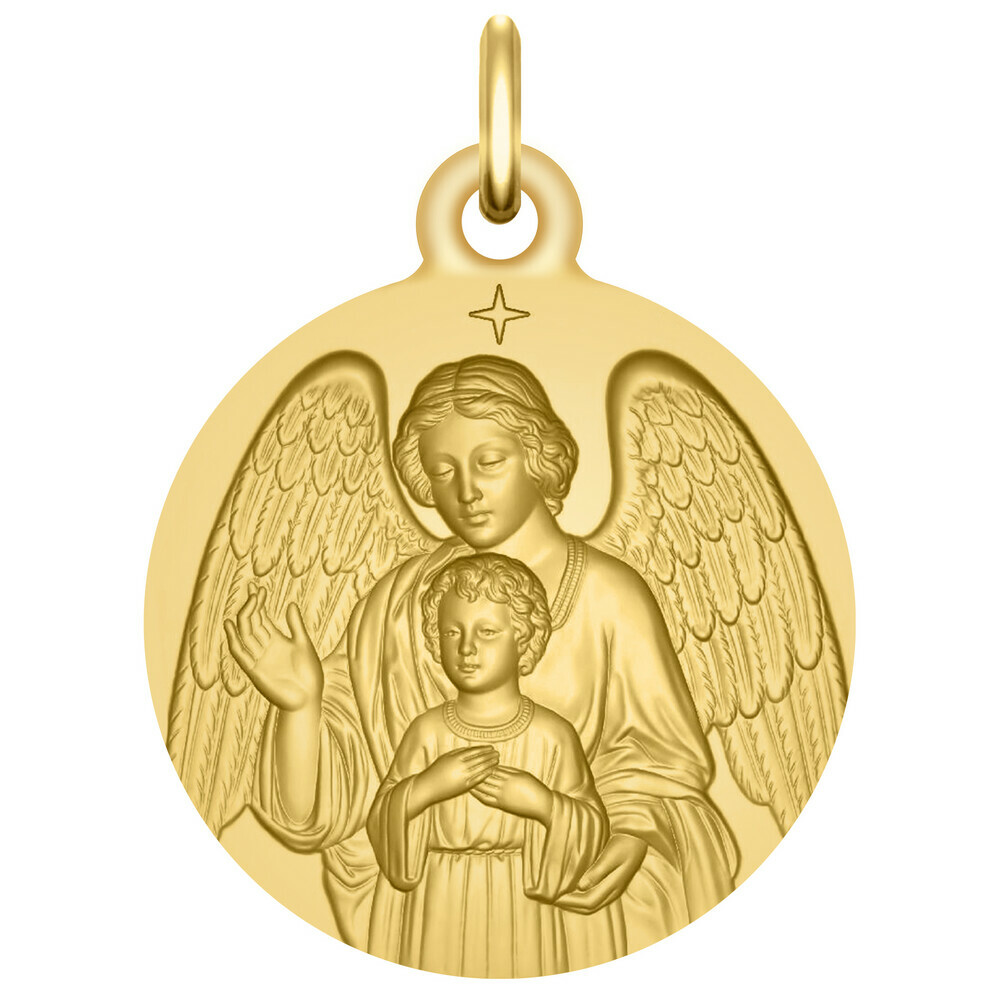 Photo de Médaille Ange Gardien - Or jaune 9ct