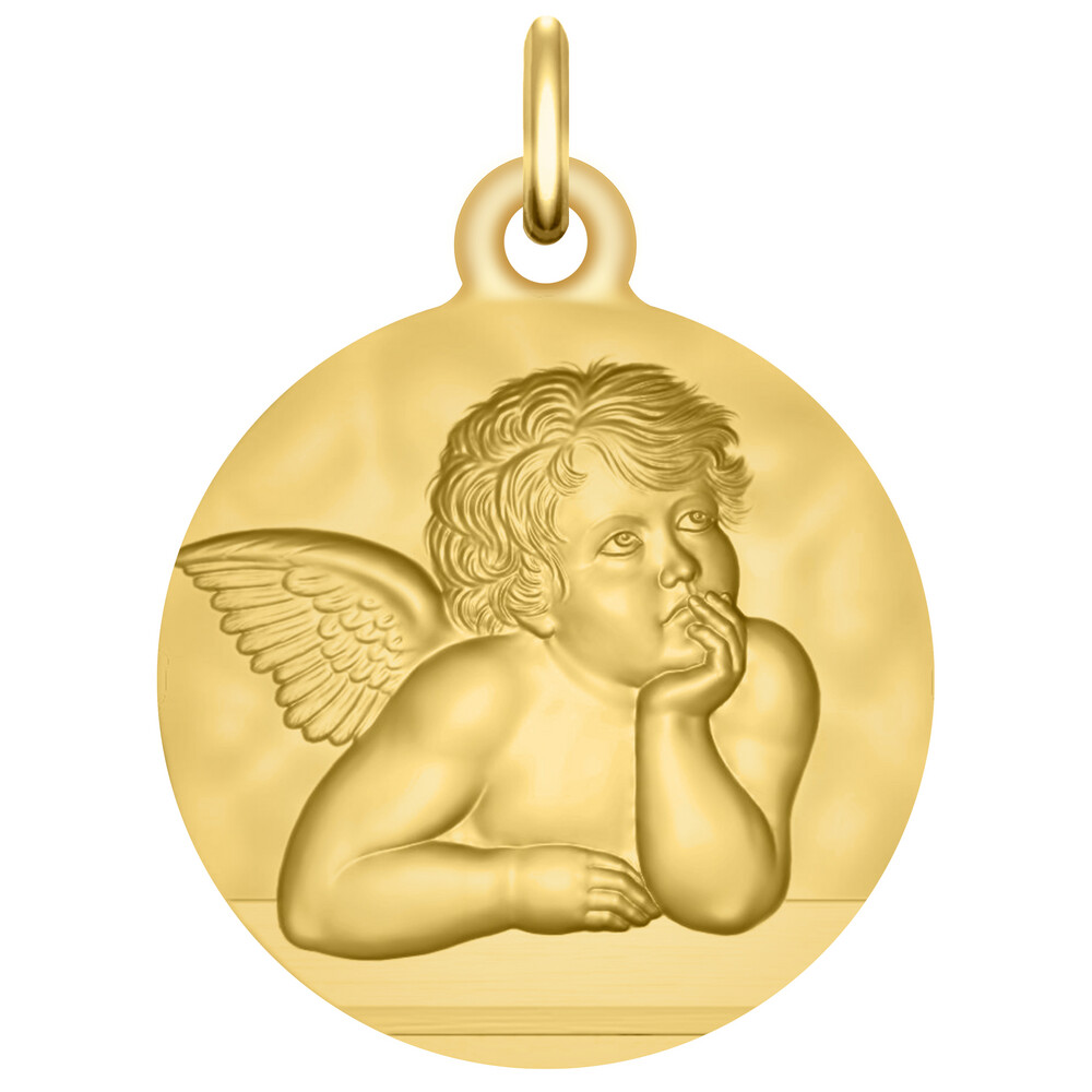 Photo de Médaille ange - Or jaune 9ct