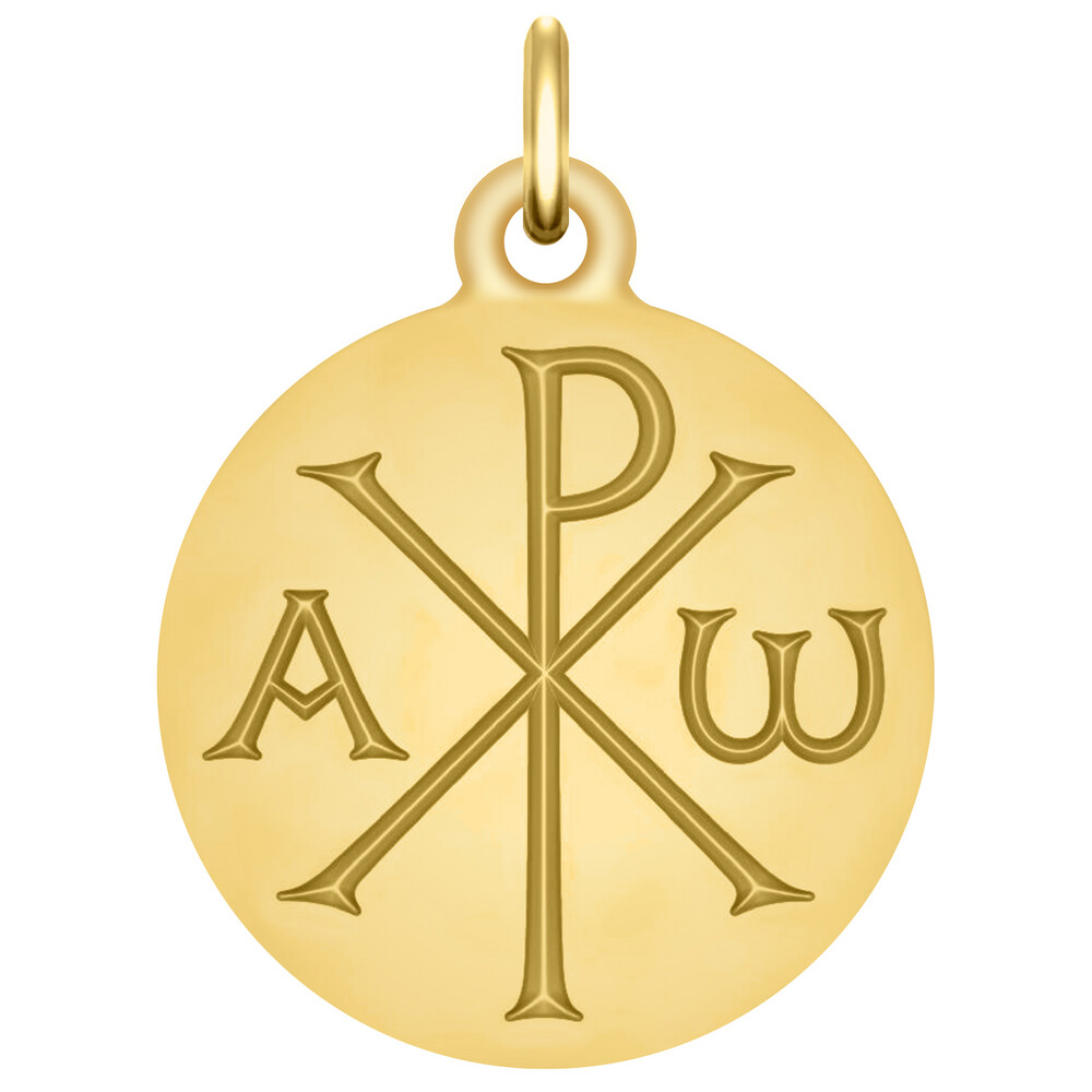 Photo de Médaille Chrisme - Or jaune 9ct